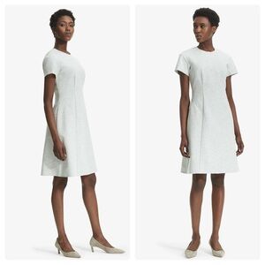 MM LaFleur Coretta Twill Ponte Dress in Light Heather Gray Sz. 16